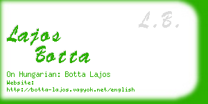 lajos botta business card